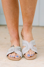 Stay On Course Sandals, Silver