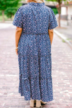 Straight Shot Dress, Navy Floral