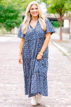 Straight Shot Dress, Navy Floral