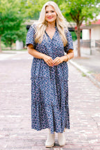 Straight Shot Dress, Navy Floral