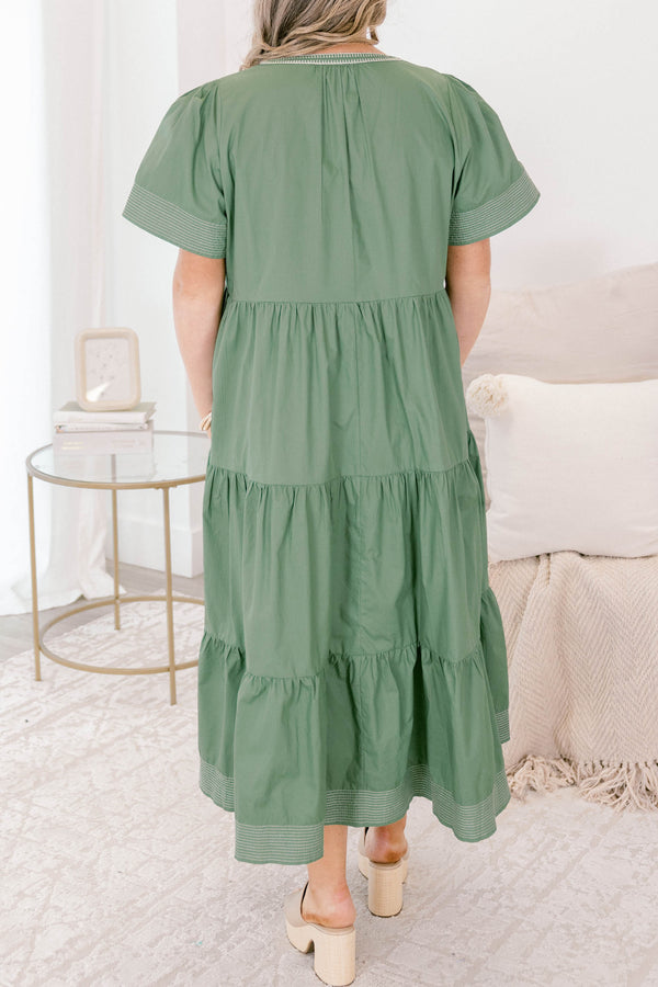 Kleid „Straight Shot“, Salbeigrün