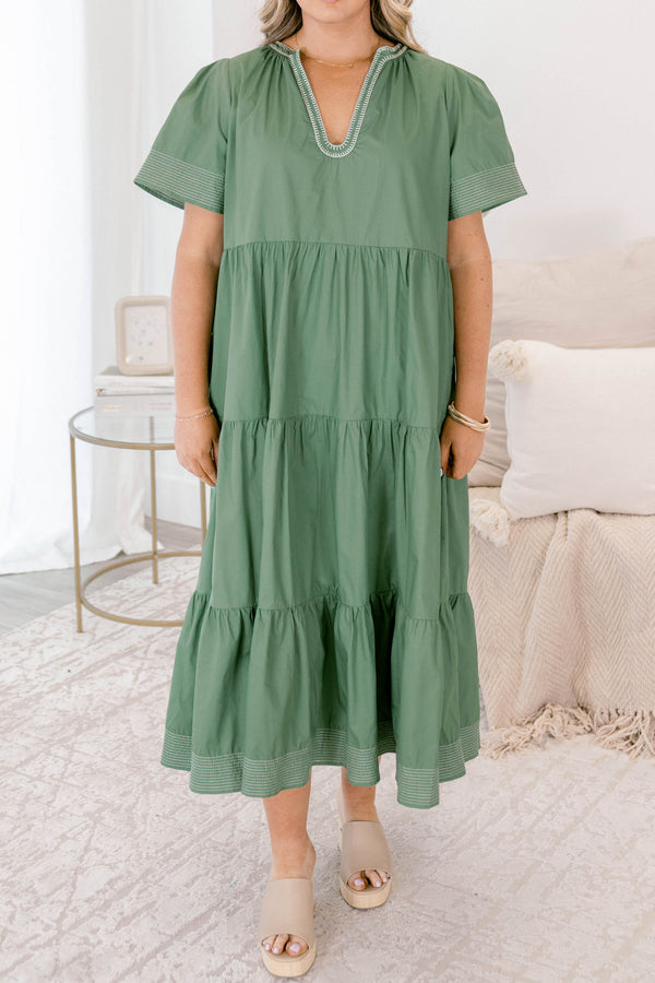Kleid „Straight Shot“, Salbeigrün