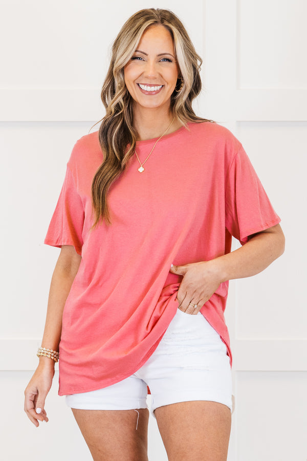 String Of Luck Tee, Desert Rose