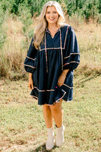 Stuck In Your Ways Dress, Navy Blue