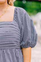Stunning Views Dress, Black Gingham