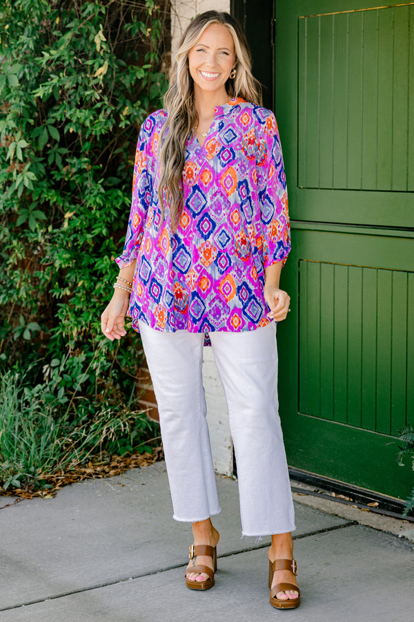 Sublime Soul Top, Magenta