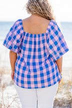 Sugar Pie Top, Blue-Pink