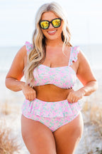 Sugar Sands Badehose, Pink geblümt