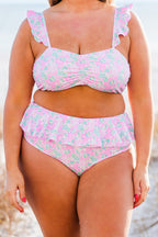Sugar Sands Swim Top, Pink Floral