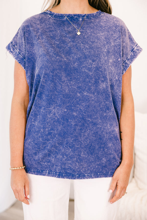 Summer Fun Top, Blueberry