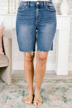 Summer Picnics Shorts, Medium Wash