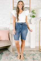 Summer Picnics Shorts, Medium Wash