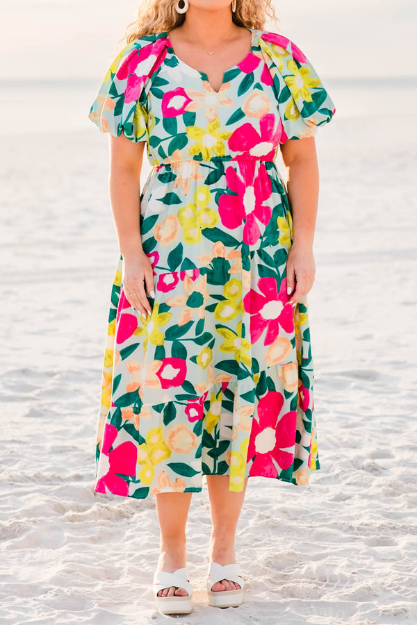 Summer Sunrise Dress, Mint Mix