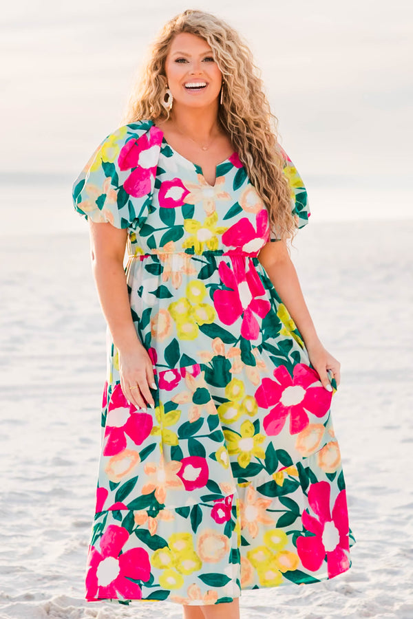 Summer Sunrise Dress, Mint Mix