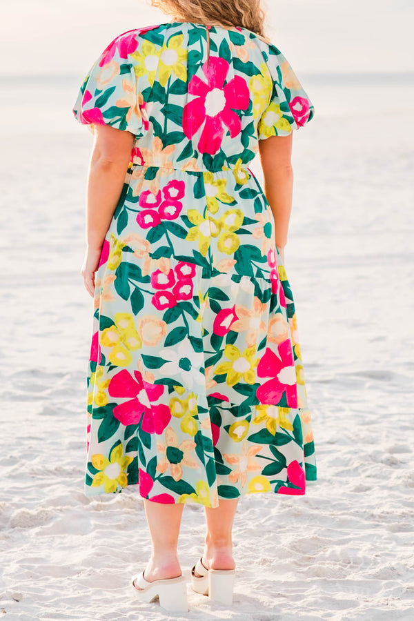 Summer Sunrise Dress, Mint Mix