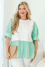 Summer Sweets Top, Aqua Stripe