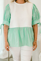 Summer Sweets Top, Aqua Stripe