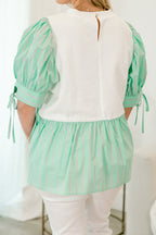 Summer Sweets Top, Aqua Stripe