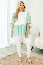 Summer Sweets Top, Aqua Stripe