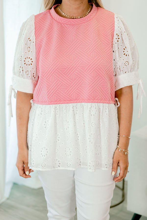 Summer Sweets Top, White Eyelet