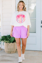 Sporty Chic Shorts, Lavender