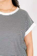 T-Shirt „Sunday Stroll“, Weiß/Schwarz