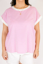 Sunday Stroll Tee, Bubble Gum Pink