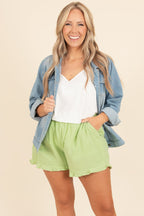 Sunkissed Daze Shorts, Light Green