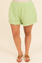 Sunkissed Daze Shorts, Light Green