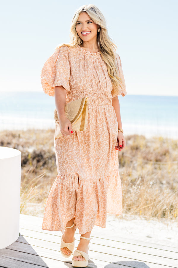Sunlit Stroll Maxi Dress, Taupe
