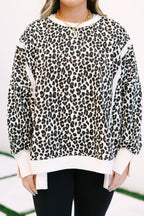 Sunset Glow Pullover, Light Leopard