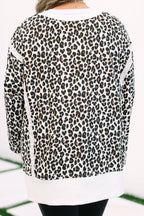Sunset Glow Pullover, Light Leopard