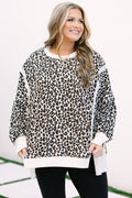 Sunset Glow Pullover, Light Leopard