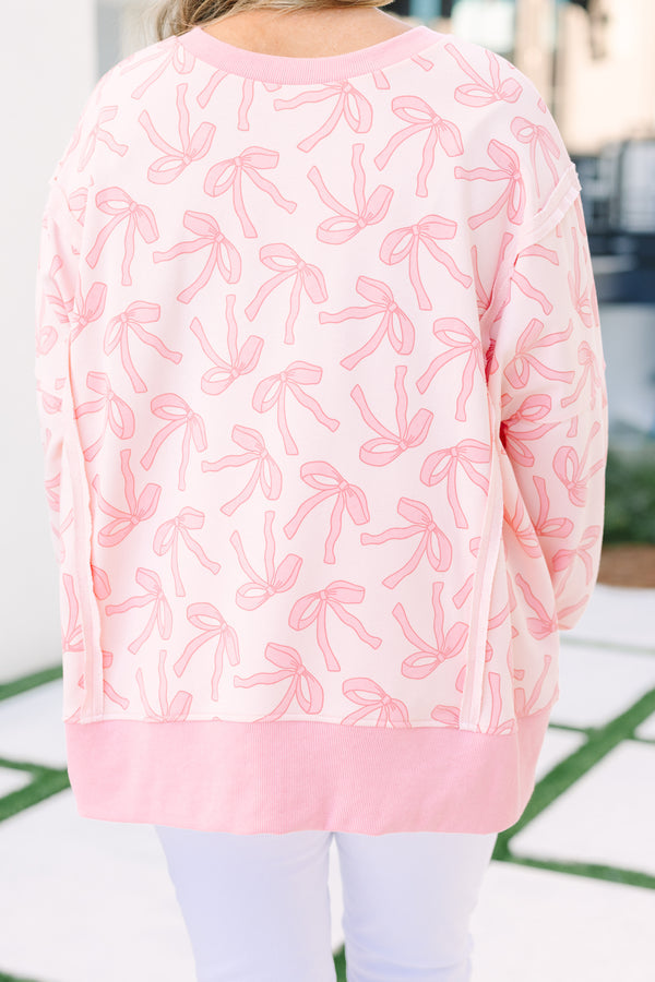 Sunset Glow Pullover, Pink Ribbon