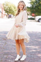 Sunset Kisses Dress, Cream Gold