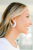 Sunshine & Bliss Earrings, White