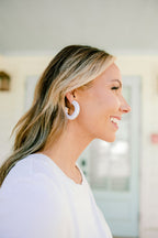 Sunshine & Bliss Earrings, White