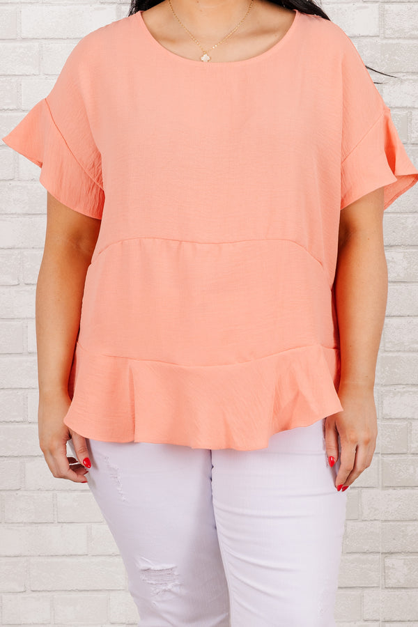 Swaying My Hips Top, Coral