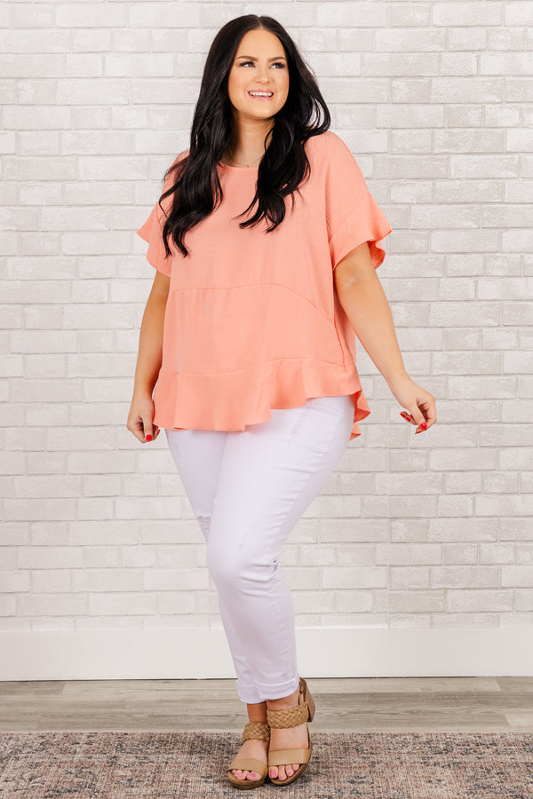 Swaying My Hips Top, Coral