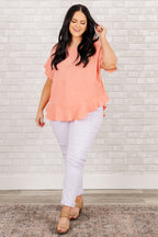 Swaying My Hips Top, Coral