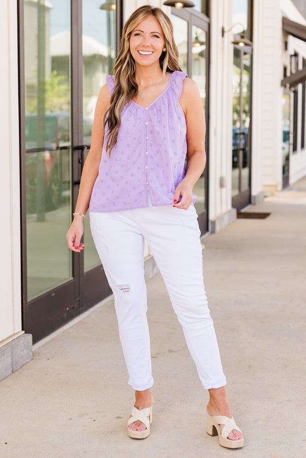 Sweet As Peaches Tank, Lavender