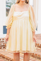 Sweet Evening Dress, Yellow