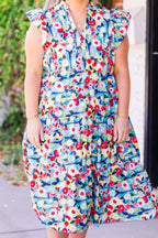 Sweet Nature Kleid, Blau Multi