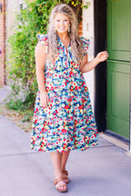 Sweet Nature Kleid, Blau Multi