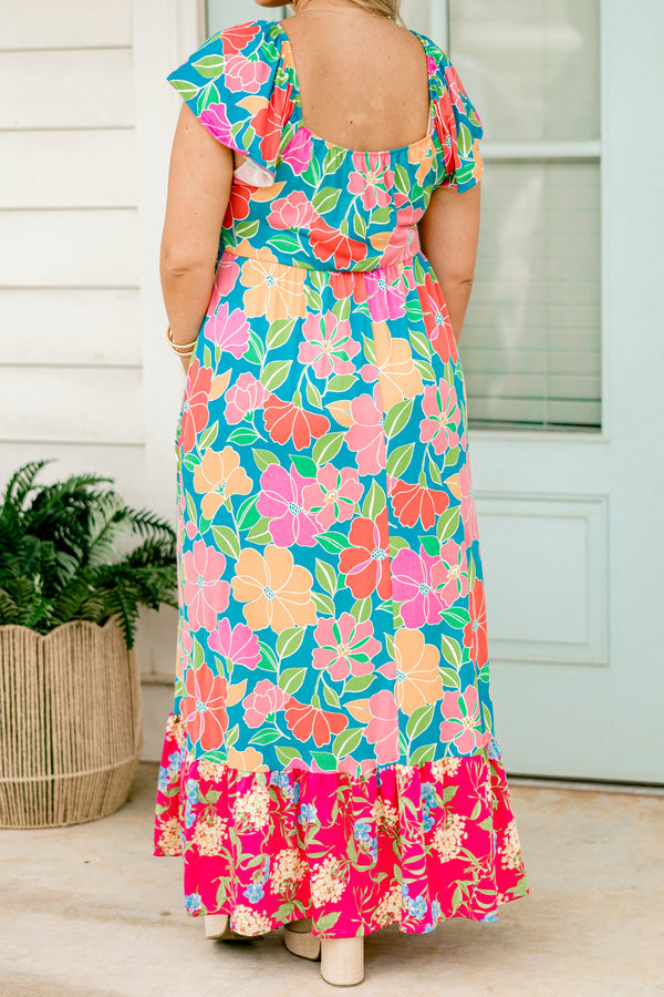 Sweet Oasis Dress, Blue