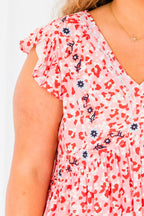 Embroidered Touch Top, Pink