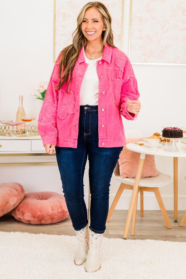 Sweetheart Petals Jacket, Hot Pink