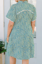 Sweetly Surprised Dress, Teal Mix