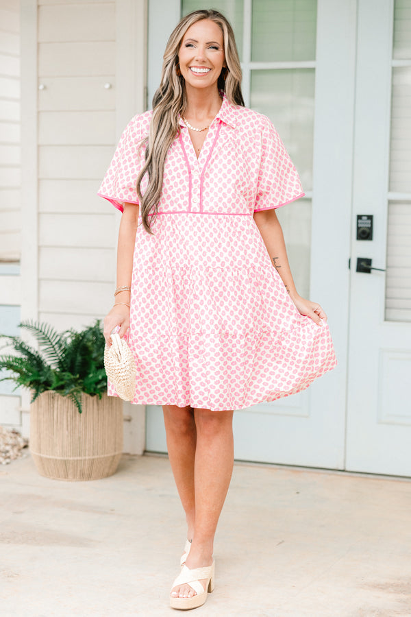 Sweetly Surprised Dress, White