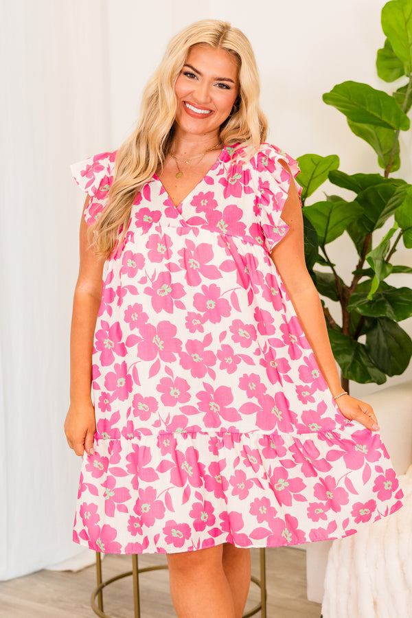 Next Big Move Dress, Pink Floral